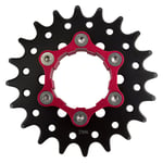 Origin-8 Ultim8 Single Speed Cassette Cog w/ 6B Disc Mount 20tx3/32 Bk/rd