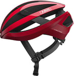 ABUS Viantor Racing Bike Helmet - Sporty Bicycle Helmet for Beginners - for Women and Men - Red, Size L
