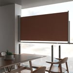 Infällbar sidomarkis 120x300 cm brun