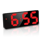 JQGO Alarm Clock Digital Battery Powered, LED Travel Alarm Clocks Beside Mains