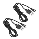 2Pcs 5V Bluetooth Headset USB Charging Cables Fit for Shokz OpenRun Pro Black