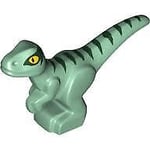 Jurassic World LEGO Minifigure Baby Dinosaur Sand Green Green Stripes Animal