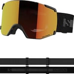 Salomon S/view Unisex Goggles Ski Snowboarding, Extended field of vision, Visual acuity & glare reduction, and No more fogging, Black, One Size