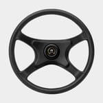 Dometic Båtratt motorbåt Garda, plast, Ø335 mm, med nav, passar 3/4" (19 mm) rattaxel, svart