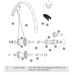 Mavic Crossmax Pro Tubeless Offset Rear Rim Kit Black 29´´ 24H