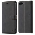 EYZUTAK Case for iPhone SE(5G) 2022 iPhone 7 iPhone 8 iPhone SE 2020, Vintage Wallet Folio Flip Cover Full Coverage Premium Leather Case with Magnetic Closure Kickstand Card Slots - Black