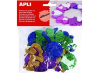APLI Eva klistermärken, bokstäver, glitter, 52 st, blandade färger