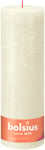Bolsius Rustic Pillar Candle XXL - Ivory - Set of 4 - Decorative Household Candles - Long Burning Time 200 Hours - Unscented - Includes Natural Vegan Wax - Without Palm Oil - 30 x 10 cm
