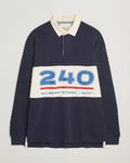 GANT 240 Mulberry Street Graphic Block Heavy Rugger Evening Blue