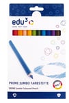 EDU3 Prime Jumbo Boîte de 12 Crayons de Couleurs triangulaires de Grande Taille
