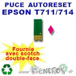 RECHARGE ENCRE- Puce Auto-Reset EPSON T0713 magenta