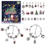 Adventskalender 2024 Adventskalender - 24 dagar, armband - Julnedräkningsgåvor för flickor, pojkar, barn, vuxna och tonåringar