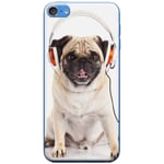 Azzumo Gangster Pug in Pink Hoodie Soft Flexible Ultra Thin Case Cover For the Apple iPod Touch 6th & 7th Gen