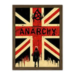 Doppelganger33 LTD Civil Unrest Punk Rioting UK Houses Parliament Riot Artwork Framed Wall Art Print 18X24 Inch