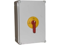 Spamel Isolating switch disconnector 3P 125A in a polycarbonate housing with a yellow-red lockable front (RSI-3125OBPZC)