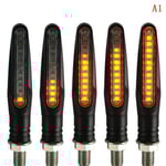 2 st universella flödande motorcykel LED-blinkers i gult 2 st