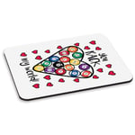 You Rack My World PC Computer Mouse Mat Pad - Funny Valentines Day Snooker Pool