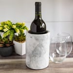 Marble Wine Chiller White Table Top Marble Wine Cooler Bucket – Holds Any 750ml Beverage Bottles - Use as Utensils, Stationary & Bar Decor 5' W X 7" L