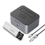 Orico 2-Disk dockningsstation med M.2 NVME 2,5"/3,5 HDD/2,5" SSD klonfunktion