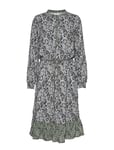 Saint Tropez U6030, Woven Dress Bellow Knee Knälång Klänning Grön [Color: BLACK ][Sex: Women ][Sizes: XS,M,L ]