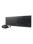 Lenovo Essential Wireless Combo - keyboard and mouse set - Swiss French / German - Tastatur & Mus sæt - Schweizisk - Sort