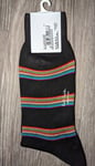 Paul Smith Multi Stripe Socks Slate One Size Black Slate New Tags Size 9-11