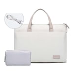 For MacBook 15.6-16.1 Inches MAHOO 10188 Ultra-Thin Hand Computer Bag Messenger Laptop Bag, Color:Gray+Gray PU Power Bag