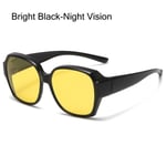 Polariserad passform över glasögon Solglasögon UV-skydd Bärs över receptbelagda glasögon Bright Black-Night Vision
