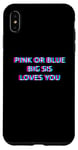 Coque pour iPhone XS Max Pink Or Blue Big Sis Loves You Gender Reveal Baby