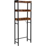 Industriell Toaletthylla med 3 Hyllor Vintage Brun