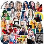 Billie Eilish - Stickers Decals Water Resistant For Laptops, Phones, Phone Case, Consoles, Walls, Luggage Case, Books, Game (50 Stickers)