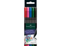 Faber-Castell 151604, Svart, Blå, Grön, Rosa, Röd, Fin, Multifärg, Plast, Triangel, Metall