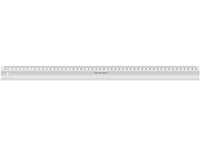 Linex 1050M, Linjal (Line Guage), Styrenakrylnitril (San), Grå, Cm, Mm, 50 Cm, 36 Mm