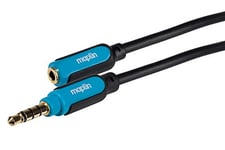 Maplin 3.5mm Aux Stereo 4 Pole TRRS Jack Plug to 3.5mm Female Jack Extension Cable 3m