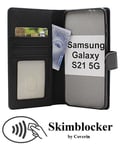 Skimblocker Plånboksfodral Samsung Galaxy S21 5G (SM-G991B) (Svart)