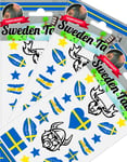 Sverige - Tillfälliga tatueringar - 10 ark