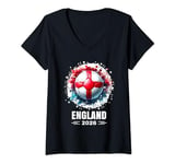 Womens England Player Boys Kids Men Youth Teens Cup England 2026 V-Neck T-Shirt