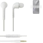 Headphones for Motorola Edge 30 Neo headset in ear plug white