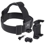 Maclean MC-825 Fast Connect Universal Cell Phone Camera Headband Mount Sport Mount Fitness Outdoor Head Strap for GoPro (Sports headband)