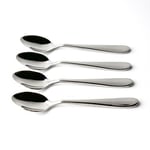 Grunwerg Windsor Pk of 4 Stainless Steel Espresso Spoons Minature Small Teaspoon