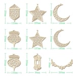 9 st EID Mubarak Ramadan Dekorationer