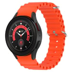 Samsung Galaxy Watch 5 44mm Sportigt Full-fit armband i silikon, orange