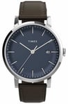 Timex TW2V36500 Midtown | Blue Dial | Brown Leather Strap Watch