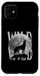 iPhone 11 All You Need Sunset and a wolf I Love My wolf Wild Retro Case