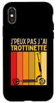 Coque pour iPhone X/XS J'Peux Pas J'ai Trottinette Electrique Roue Trott Freestyle