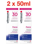 Ultrasun FACE Moisturising Anti-Ageing Sun Protection SPF 30 2 x 50ml
