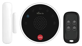 Hom-io | Kit Alarme Maison Sans Fil OMNI ALARM, Smart avec WiFi, Portable et Indépendant, Système d’Alarme Maison Sans Fil Compatible avec Alexa et Google