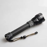 LED-ficklampa, 10000 Lumen XHP90 Ultrastark Justerbar Zoomable Vattentät Ficklampa, Innehåller 2*18650 Laddningsbara Batterier