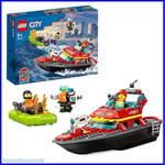 Lego City 60373 Fire Rescue Boat Age 5+ 144pcs * BRAND NEW & SEALED *