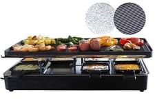 Raclette Grill for 8 - Include Granite Cooking Stone, Reversible
